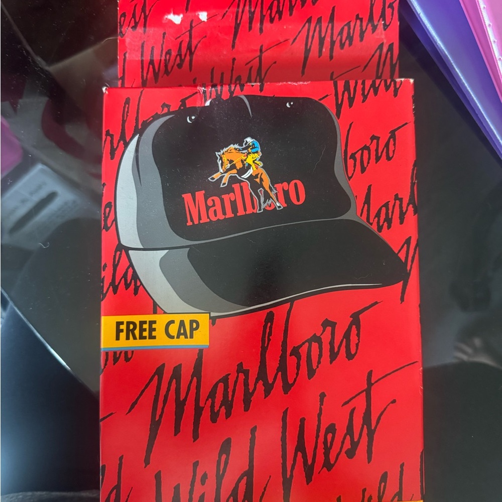 Marlboro Red and Black Wild West Cap